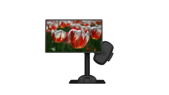 Επαγγελματικός κάτοχος lap-top και οργάνων ελέγχου που ανυψώνει ηλεκτρικό αυτόματο